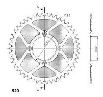 Supersprox aluminio rueda de cadena 520 - 48Z (negro)