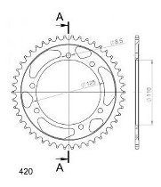 Supersprox Steel Chain wheel 420 - 46Z (black)