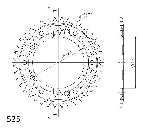 Supersprox Stealth Chain wheel 525 - 40Z (black)