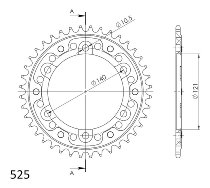 Supersprox Stealth Chain wheel 525 - 40Z (black)