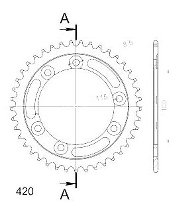 Supersprox Steel Chain wheel 420 - 41Z (black)