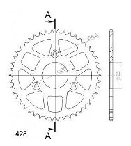 Supersprox Steel Chain wheel 428 - 46Z (black)