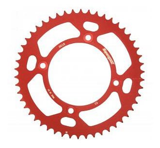 Supersprox alluminio rocchetto per catena 420 - 50Z (rosso)