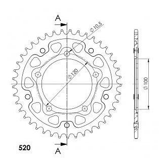 Supersprox Stealth rueda de cadena 520 - 41Z (oro)