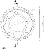 Supersprox Steel Chain wheel 525 - 41Z (black)