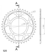 Supersprox acciaio rocchetto per catena 525 - 42Z (nero)