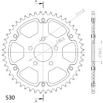 Supersprox Stealth rocchetto per catena 530 - 42Z (argento)