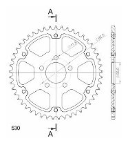 Supersprox Stealth Chain wheel 530 - 49Z (silver)