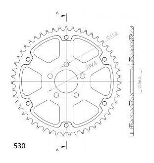 Supersprox Stealth rocchetto per catena 530 - 50Z (azurro)