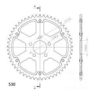 Supersprox Stealth-Kettenrad 530 - 53Z (silber)