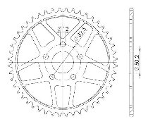 Supersprox acciaio rocchetto per catena 530 - 48Z (nero)