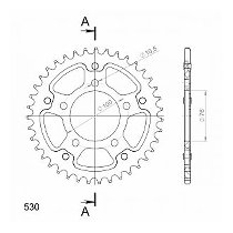 Supersprox Stealth rocchetto per catena 530 - 39Z (nero)