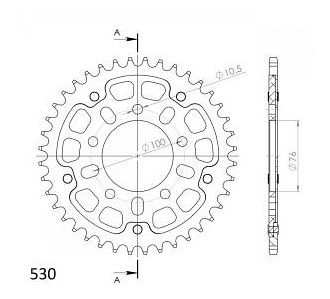 Supersprox Stealth roue d`entrainement 530 - 40Z (noir)