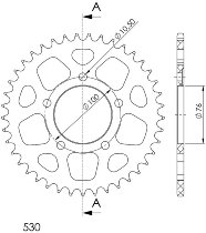 Supersprox aluminium roue d`entrainement 530 - 41Z (noir)