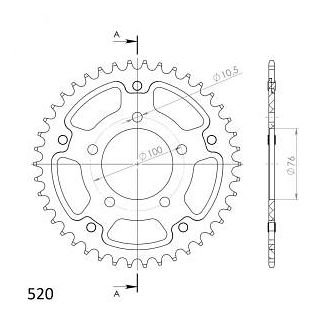 Supersprox Stealth rocchetto per catena 520 - 42Z (rosso)