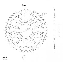 Supersprox Stealth rocchetto per catena 520 - 47Z (nero)