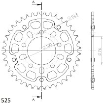 Supersprox Stealth rocchetto per catena 525 - 40Z (nero)