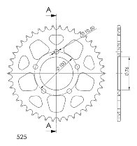 Supersprox alluminio rocchetto per catena 525 - 41Z (nero)