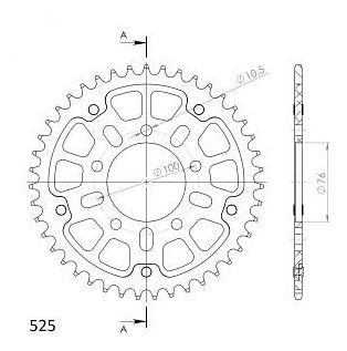 Supersprox Stealth roue d`entrainement 525 - 42Z (rouge)