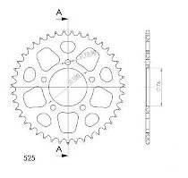 Supersprox Aluminium Chain wheel 525 - 43Z (gold)