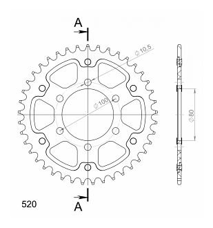 Supersprox Stealth Chain wheel 520 - 41Z (black)