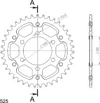 Supersprox Stealth-Kettenrad 525 - 38Z (blau)