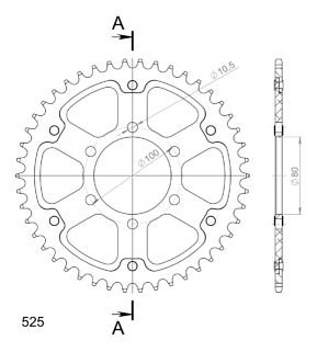 Supersprox Stealth roue d`entrainement 525 - 45Z (noir)