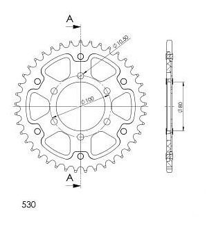 Supersprox Stealth roue d`entrainement 530 - 41Z (rouge)