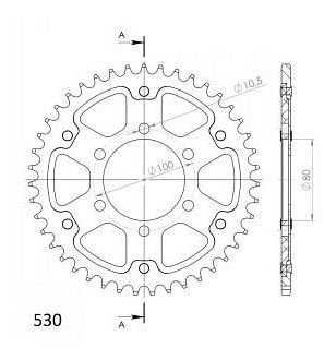 Supersprox Stealth Chain wheel 530 - 43Z (black)