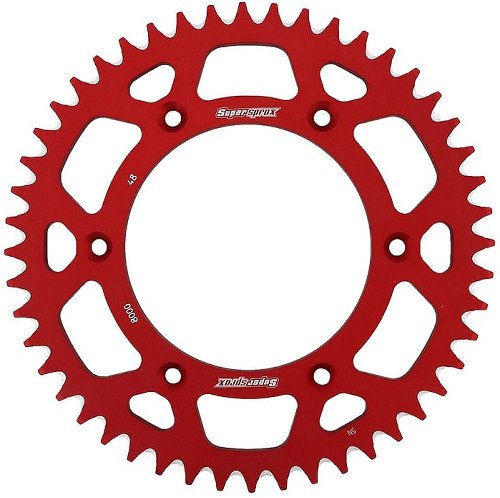 Supersprox aluminio rueda de cadena 520 - 48Z (rojo)