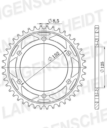 Supersprox Stealth rueda de cadena 520 - 48Z (rojo)