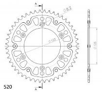 Supersprox Stealth roue d`entrainement 520 - 48Z (argent)