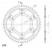 Supersprox Stealth roue d`entrainement 520 - 50Z (argent)