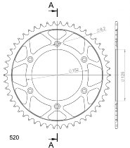 Supersprox Stahl-Kettenrad 520 - 51Z (schwarz)