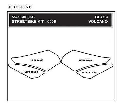 Stompgrip Volcano, schwarz - Yamaha YZF-R1 07-08