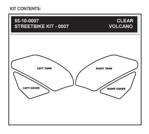 Stompgrip Volcano, klar/schwarz - Yamaha YZF-R1 09-14