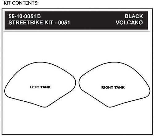 Stompgrip Volcano, black - BMW R 1200 GS / Suzuki SV650,