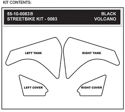 Stompgrip Volcano, black - BMW F 800 GS 09-12