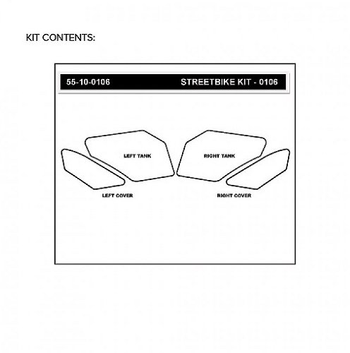 Stompgrip Volcano, clear/black - BMW R 1200 R, 1250 R