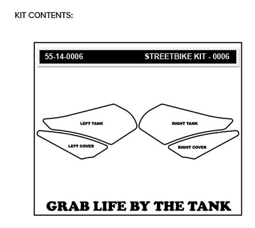 Stompgrip Icon, klar/schwarz - Yamaha YZF-R1 07-08