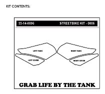 Stompgrip Icon, klar/schwarz - Yamaha YZF-R1 07-08