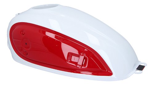 Ducati Fuel tank, white/red - 800 Scrambler Desert Sled