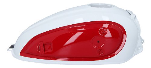 Ducati Fuel tank, white/red - 800 Scrambler Desert Sled