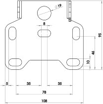 Porta targa Zieger universale tipo 5