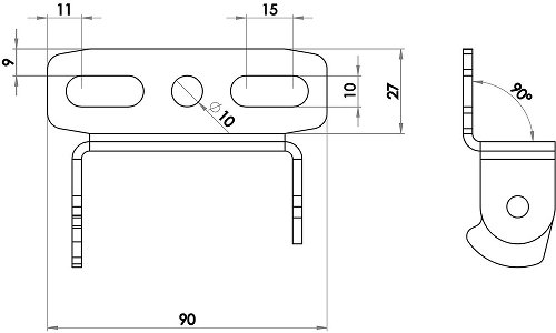 Zieger Pro Support de plaque d'immatriculation universel