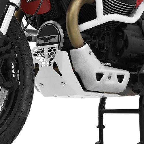 Protection moteur Zieger, blanc - Moto Guzzi V85 TT