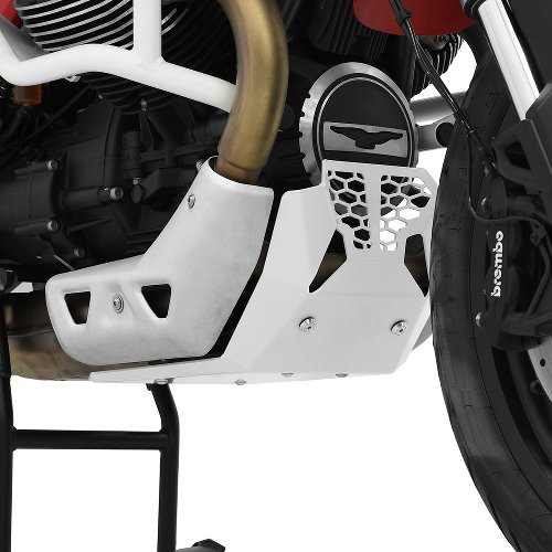 Protector motor Zieger, blanco - Moto Guzzi V85 TT