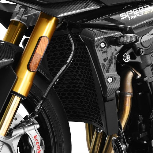 Zieger Protège radiateur, Pro, noir adapté pour Triumph