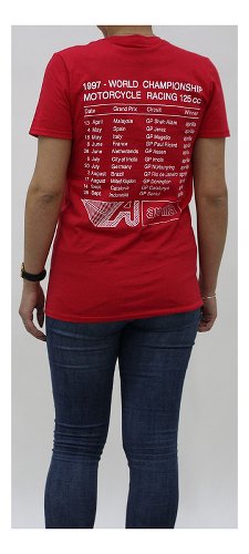 Aprilia T-shirt `RSW 125 2017`, red, size: M NML