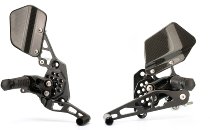 Gilles Footrest system, adjustable, black - Ducati 748, 916,